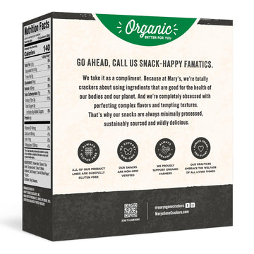 Mary'S Gone Crackers Black Pepper Crackers, Vegan Friendly, Kosher, Usda Certified Organic, Gluten Free & Non-Gmo, 4 Ounce (Pack