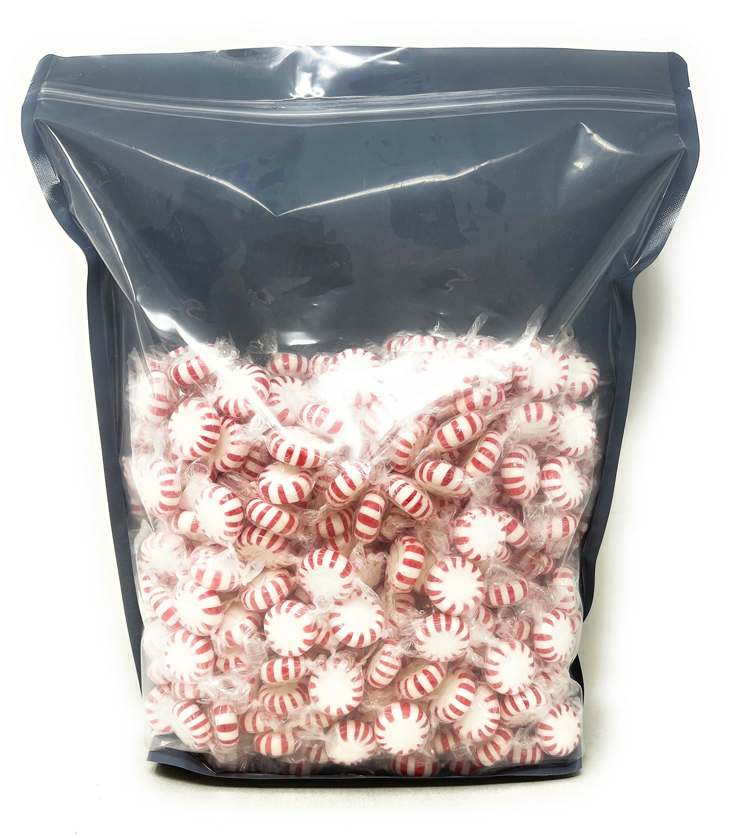 Assortit Halloween Peppermint Starlights Mints Hard Candy Discs, 6 lb Bulk, Individually Wrapped, White & Red, 450+ pcs