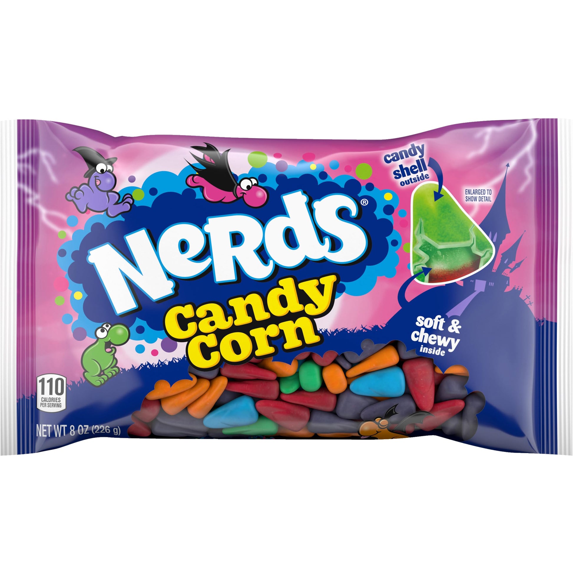 Nerds Halloween Candy Corn, Rainbow Shelled, 8 Oz Bag, Multicolor