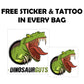 Dinosaur Guts Mixed Fruity Flavored Dinosaur Shapes Fun Unique Halloween Candy Gag Gift For Birthday Girls, Boys, Kids & Teens (