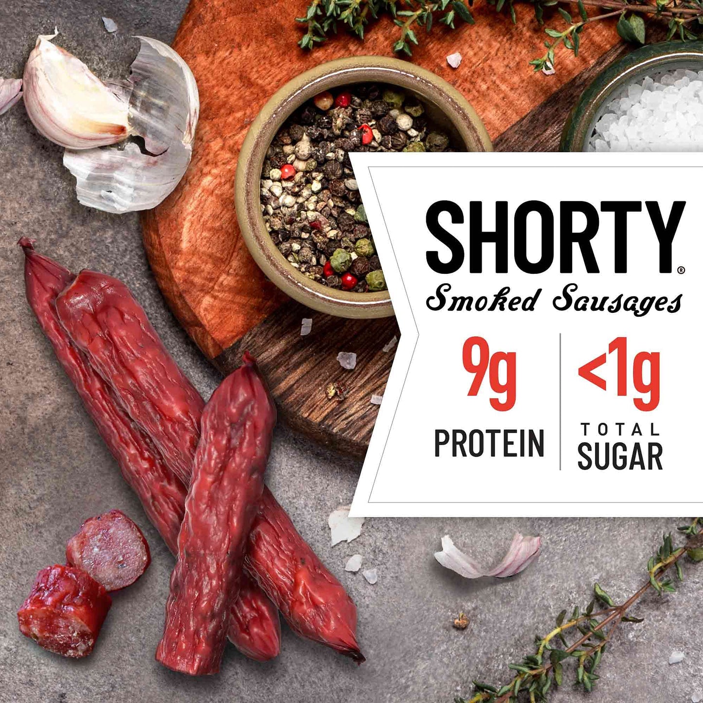 DUKES Beef Original Smoked Shorty Sausages, 7g Protein, 4 oz.