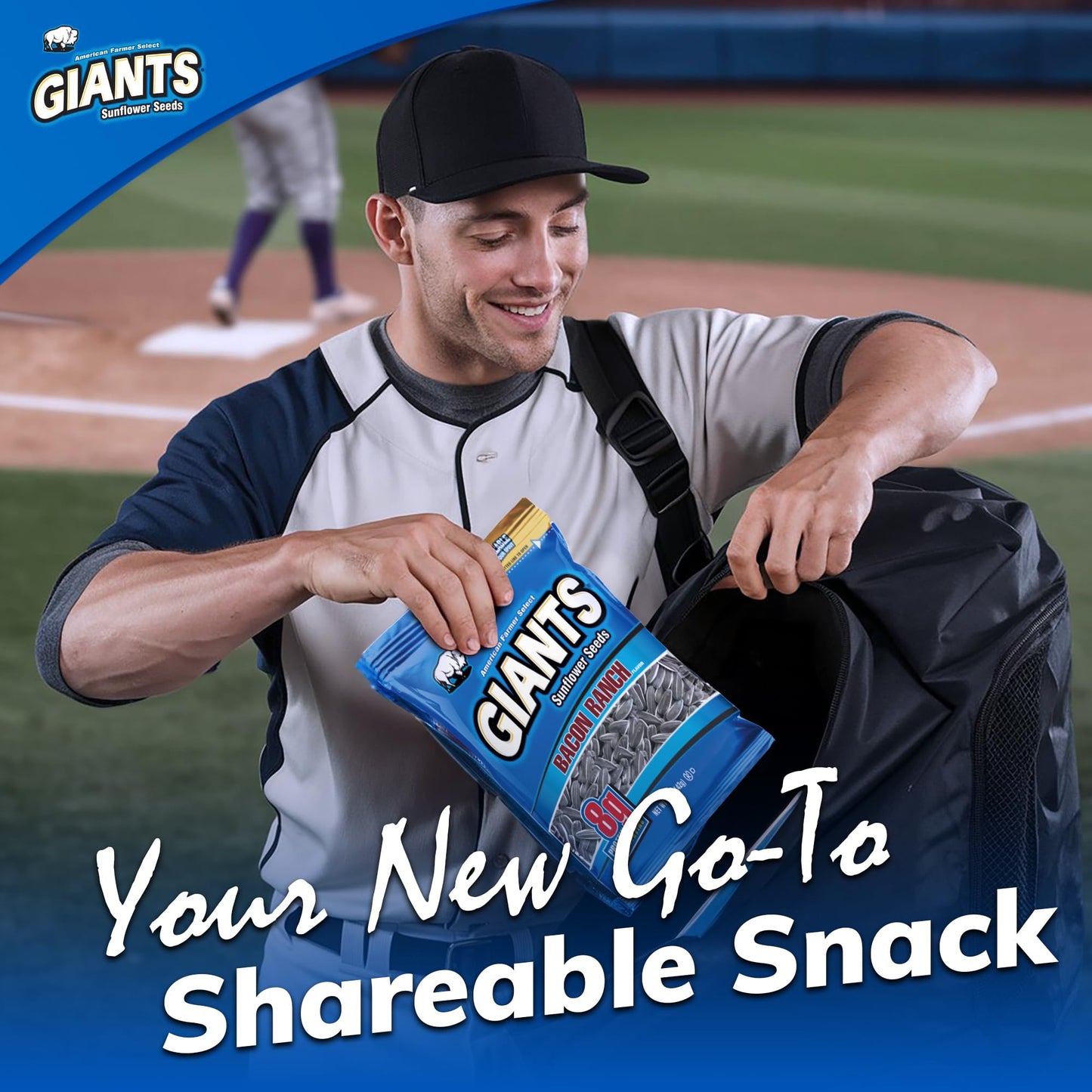 GIANTS Bacon Ranch Flavored Sunflower Seeds, 5 oz Pack of 12, Model 38685