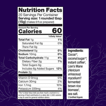 Host Defense Mycobrew Mocha - Mocha Drink Mix - Mocha Powder Includes Lion'S Mane Mushroom - Drink Mix With Fair Trade Certified