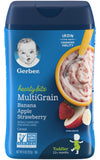 Gerber Baby Cereal Hearty Bits Multigrain Cereal Banana Apple Strawberry, 8 Ounce
