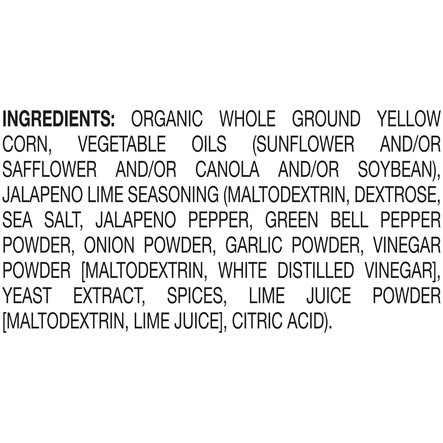 Late July Snacks, Jalapeo Lime Tortilla Chips, 2-oz. Snack Bag (Pack of 6)