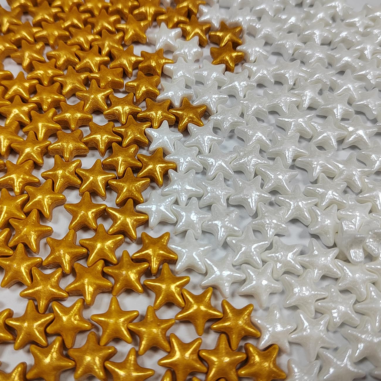 Ephvodi Edible Stars For Cake Decorating Gold Star Sprinkles Edible Pink Gold Silver And White Stars For Baking Cupcake Toppers
