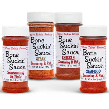 Bone Suckin Sauce Seasoning and Rub, Original, Steak, Seafood, Chicken, 5.8 Ounce (Pack of 4), Gluten-Free, Non-GMO, Fat-Free,