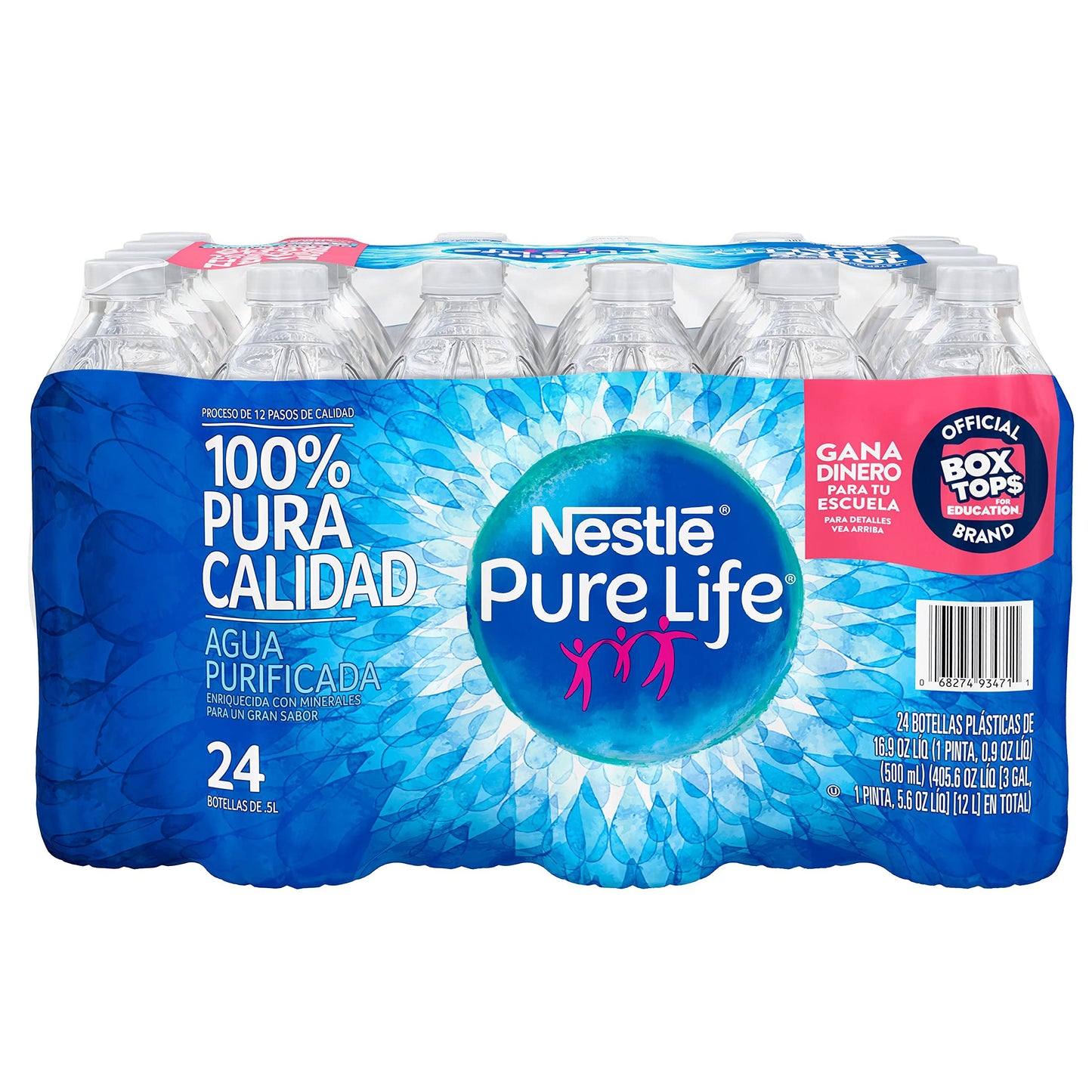 Pure Life, Purified Water, 16.9 Fl Oz, Plastic Bottled Water, 24 Pack