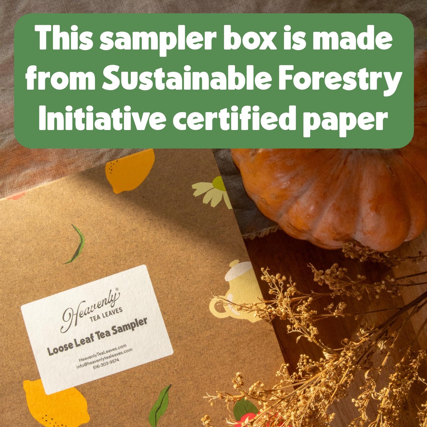 Heavenly Tea Leaves Assorted Loose Leaf Tea Gift Box - 9 Teas & Herbal Tisanes, Approx. 90 Servings, Naturally Caffeinated & Caffeine Free