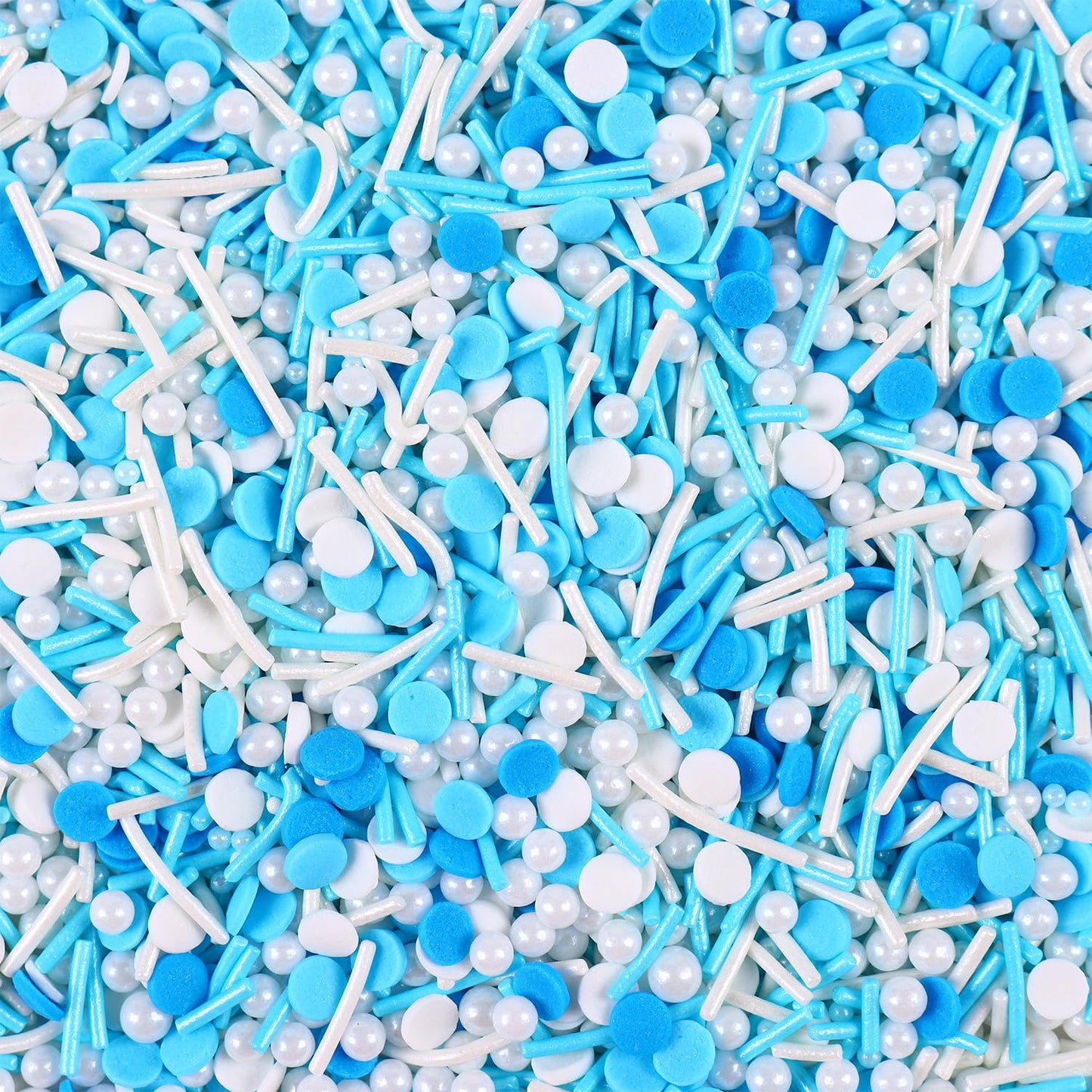 Edible Blue Sprinkles For Cake Decorating, Blue Confetti Sprinkles, Pearl Sprinkles, Jimmy Sprinkles For Cupcakes, Cookies, Choc