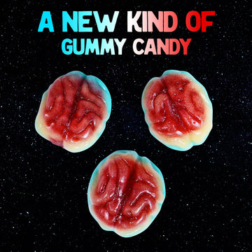 Alien Gummy Brains - 10 Ounces Of Gummy Halloween Candy For Halloween Themed Candy Occasions - Spooky Candy Halloween Gummies Fo