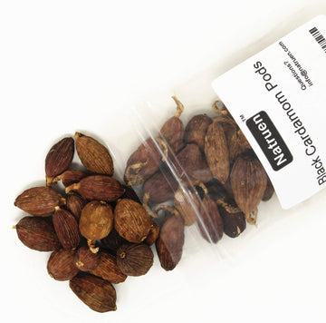 Natruen Black Cardamom Pods Whole (Tsao Ko) 4 Ounces, Approx 35 Pods, Cao Guo, All Natural Non-Gmo Spice