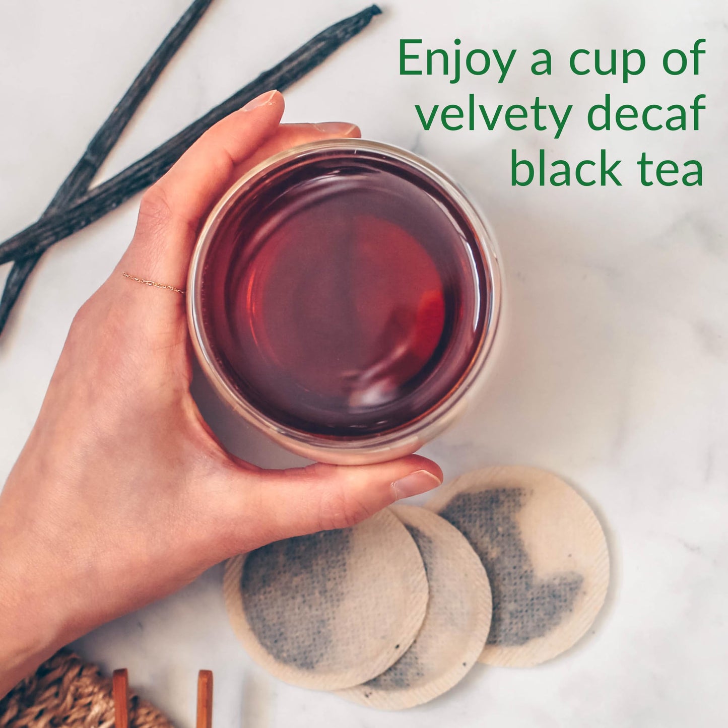 The Republic of Tea Decaf Vanilla Almond Black Tea - 50 Tea Bag Tin