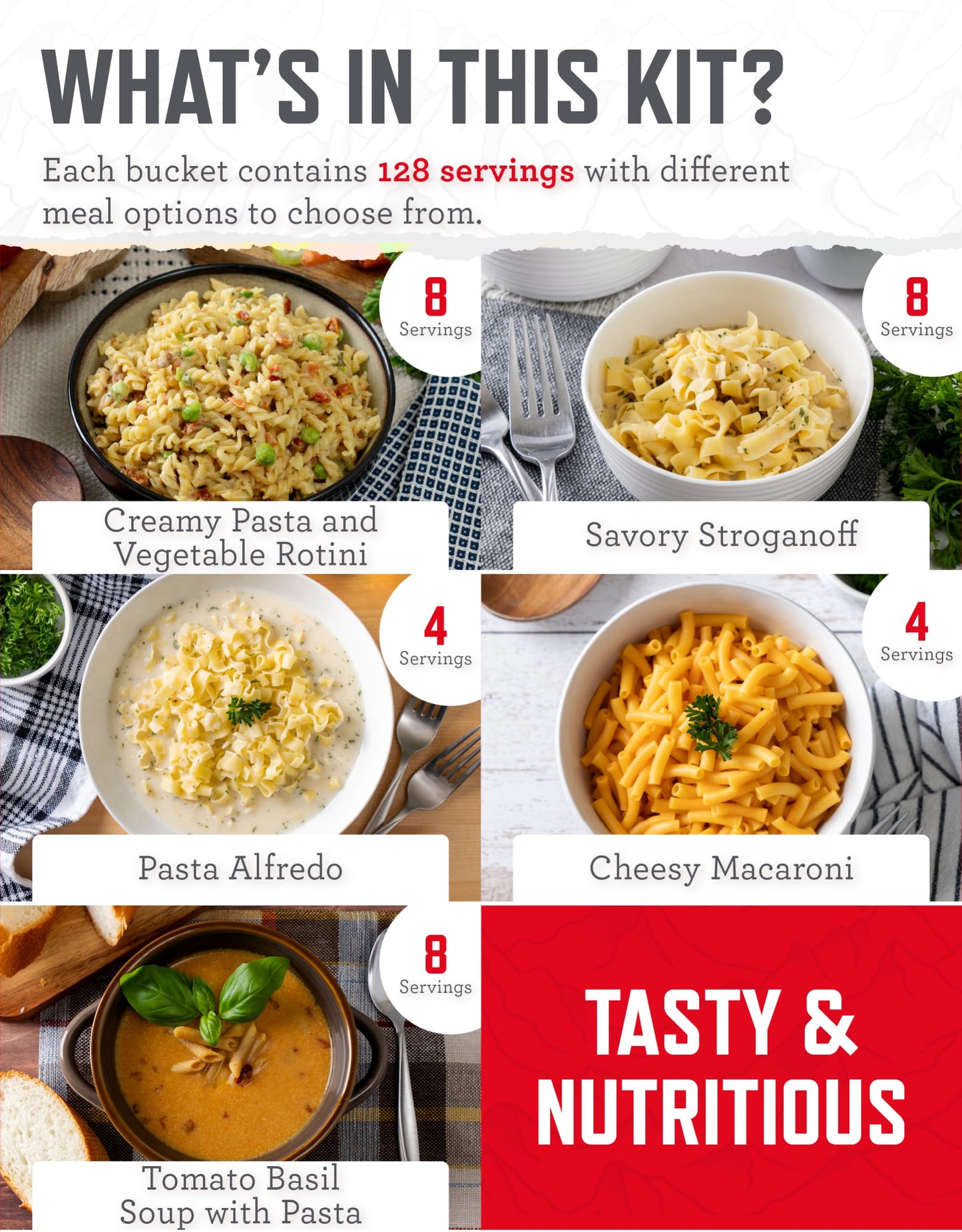 Readywise - Emergency Food Supply, 124 Servings, 1 Bucket, Freeze-Dried, Mre, Pre-Made, Survival And Adventure Essentials For Ca