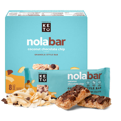 Perfect Keto Nola Bars, Gluten Free, Keto Granola Bars, Low Carb Snack or Breakfast Bar with No Sugar Added, Keto Diet Food, Hea