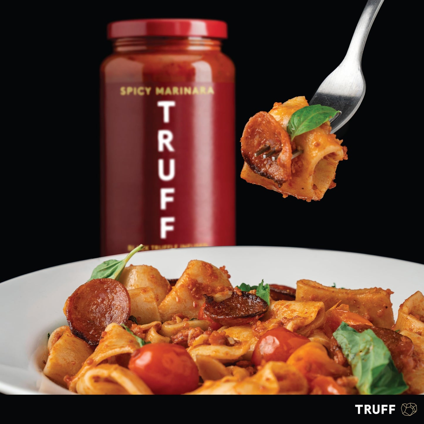 TRUFF Spicy Lovers Pack - TRUFF Hotter Sauce, TRUFF White Hotter Sauce, and TRUFF Black Truffle Arrabbiata Pasta Sauce - Spicy T