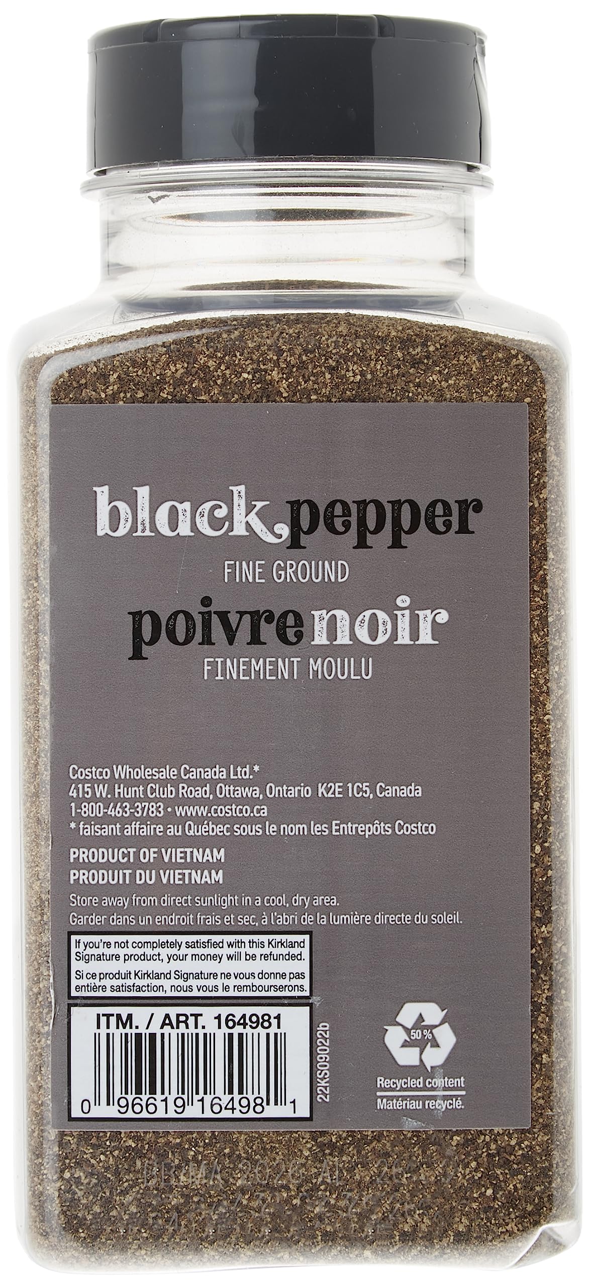 Kirkland Fine Ground Black Pepper, 348 Gram