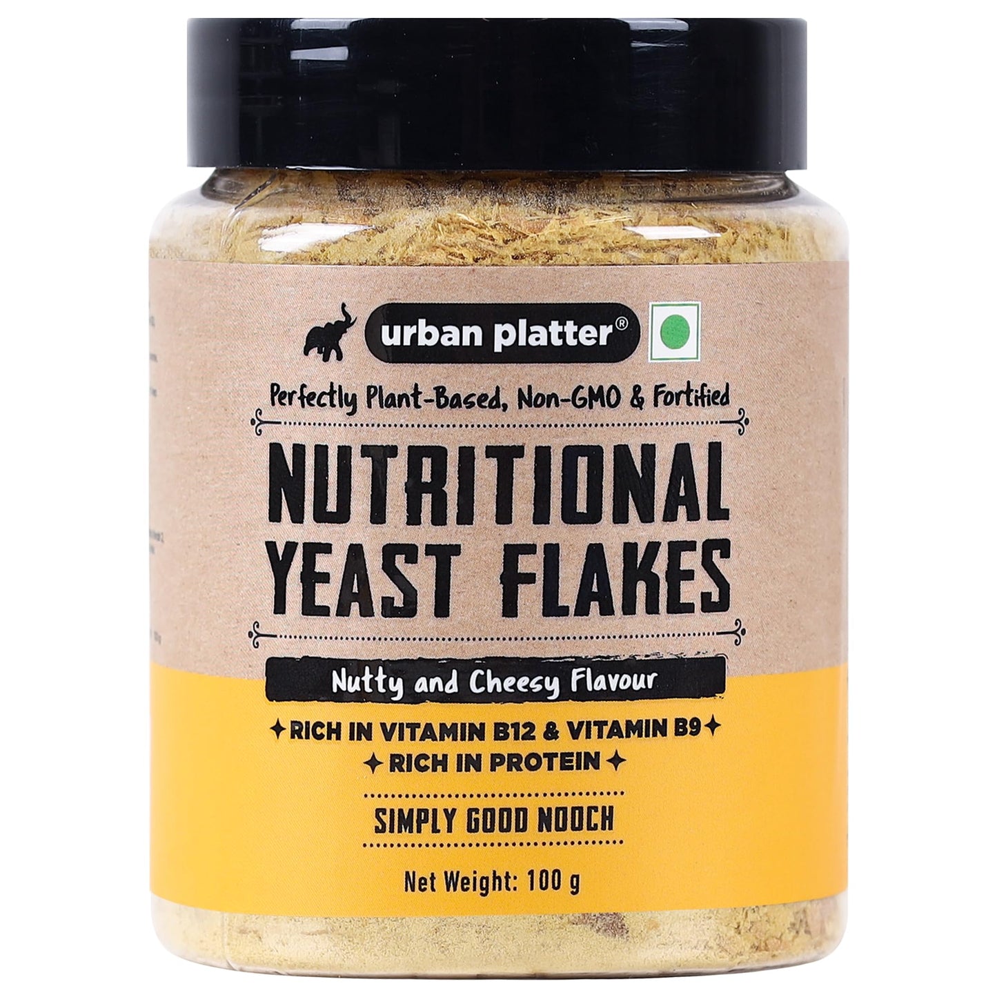 Urban Platter Nutritional Yeast Flakes, 100g [Good Source of B-Vitamins| Gluten Free| Nutty and Cheesy Tasting Nooch | Perfect f