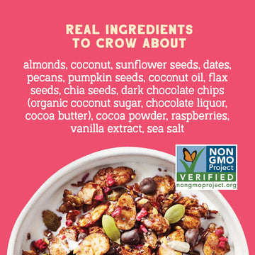 Seven Sundays Nut Granola Cereal, Day Dream Dark Chocolate Raspberry, 20 Oz Bag, Grain & Gluten Free, 4g Protein, 5g Net Carbs,