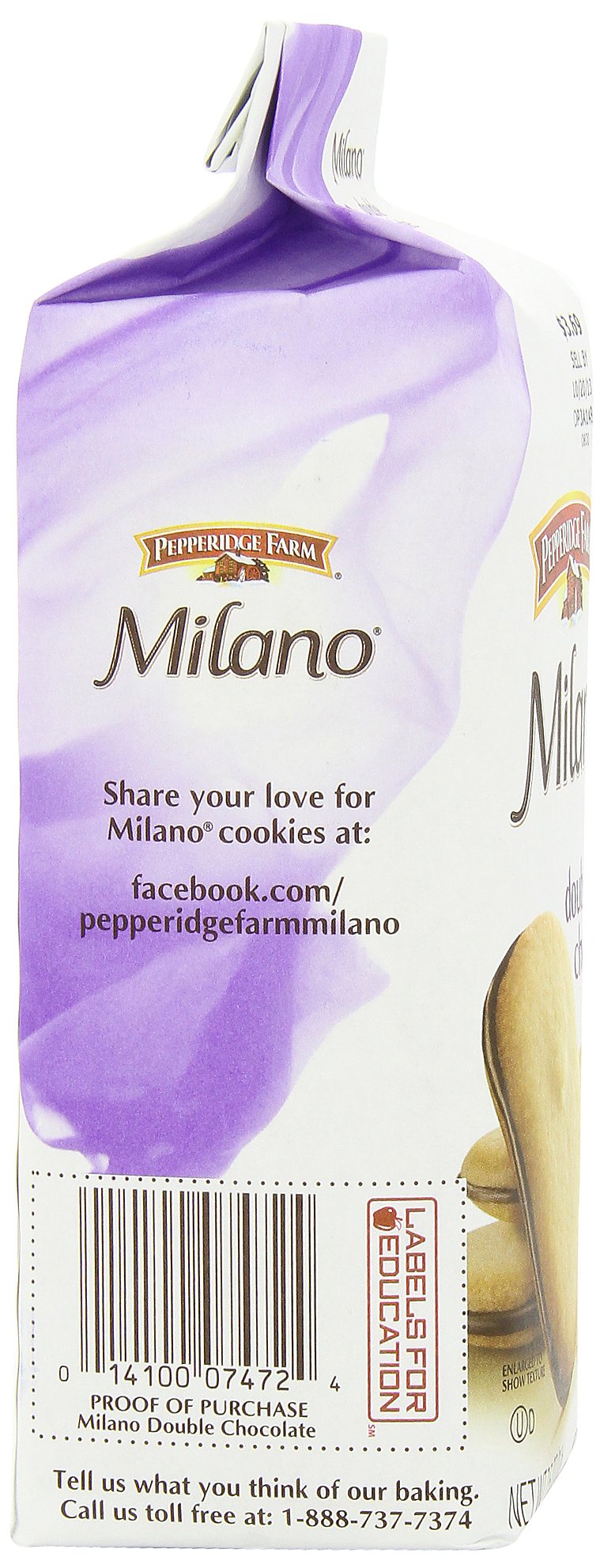 Pepperidge Farm Double Dark Chocolate Milano Cookies, 7.5-Ounce (Pack Of 4)