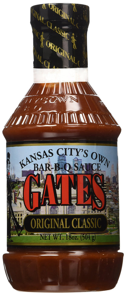 Gates Original Classic Bar-B-Q Sauce, 18 Ounce Bottle, Kansas City Style Barbecue Sauce
