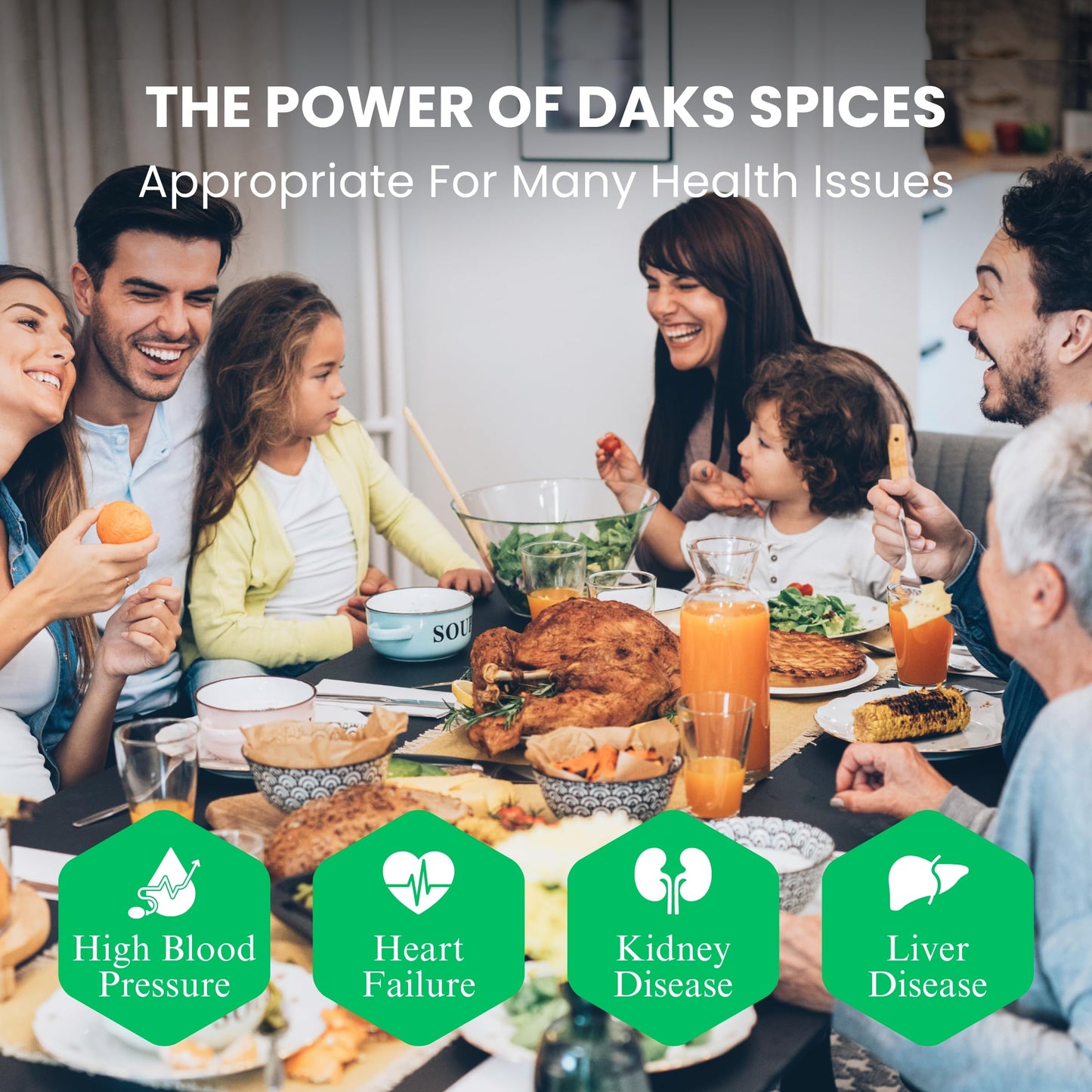 Dak'S Spices 6 Pack Seasoning Blends | 100% Salt Free Spices | Premium & Healthy Seasoning | Msg Free, Preservative Free, Potass