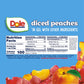 Dole Fruit Bowls Peaches in Strawberry Flavored Gel Snacks, 4.3oz 12 Total Cups, Gluten & Dairy Free, Bulk Lunch Snacks for Kids