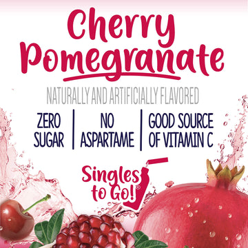 Welch'S Singles To Go Water Drink Mix - Cherry Pomegranate Powder Stick Packets (12 Boxes With 6 Packets Each - 72 Total Serving