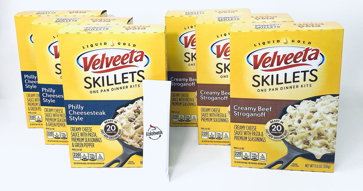 Skillets Philly Cheesesteak | Creamy Beef Stroganoff Variety Pack 3 Each Assorted Flavor