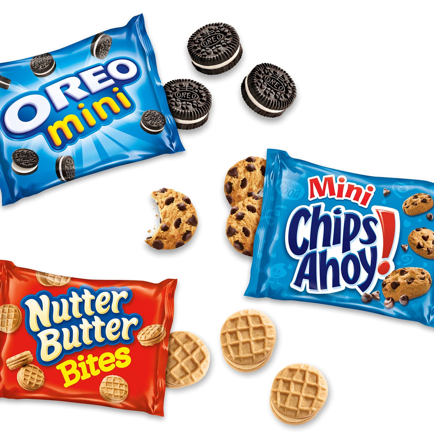 Nabisco Cookie Variety Pack, Oreo Mini, Nutter Butter Bites, Chips Ahoy! Mini, 40 Snack Packs (4 Boxes)