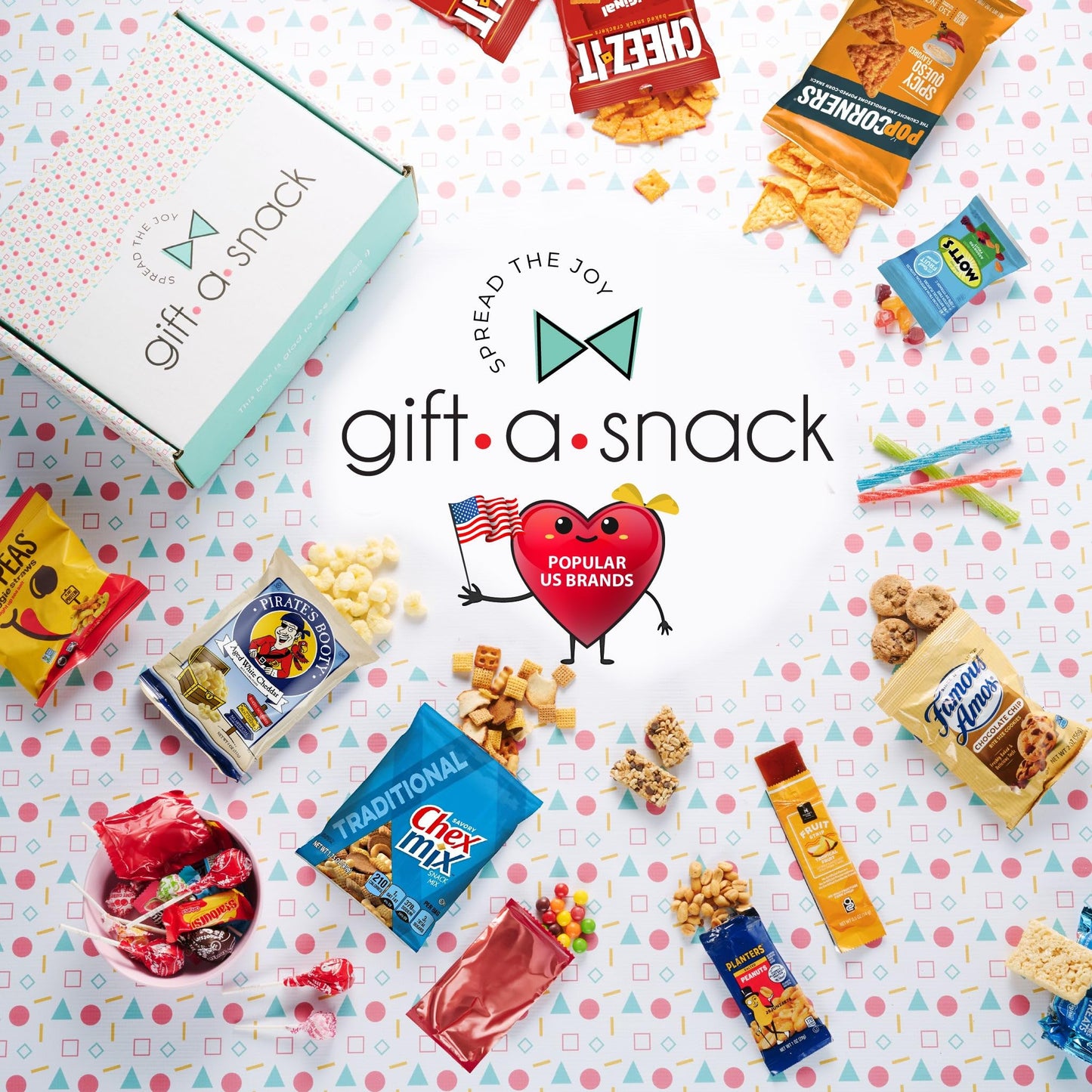 Gift A Snack - Fathers Day, Snack Box Care Package Variety Pack + Greeting Card (200 Count) Birthday Sweet Treats Gift Basket, C