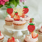 24Pcs Strawberry Sweet One Cupcake Toppers Glitter First Birthday Strawberry Cupcake Picks For Fruit Theme Baby Shower Kids 1St