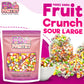 Fruit Crunch Sour - Freeze Dried Candy,1Lb, 16 Oz - Assorted Sour Flavors, Large Pouch - Ideal Gift Snack Treat 1 Pound