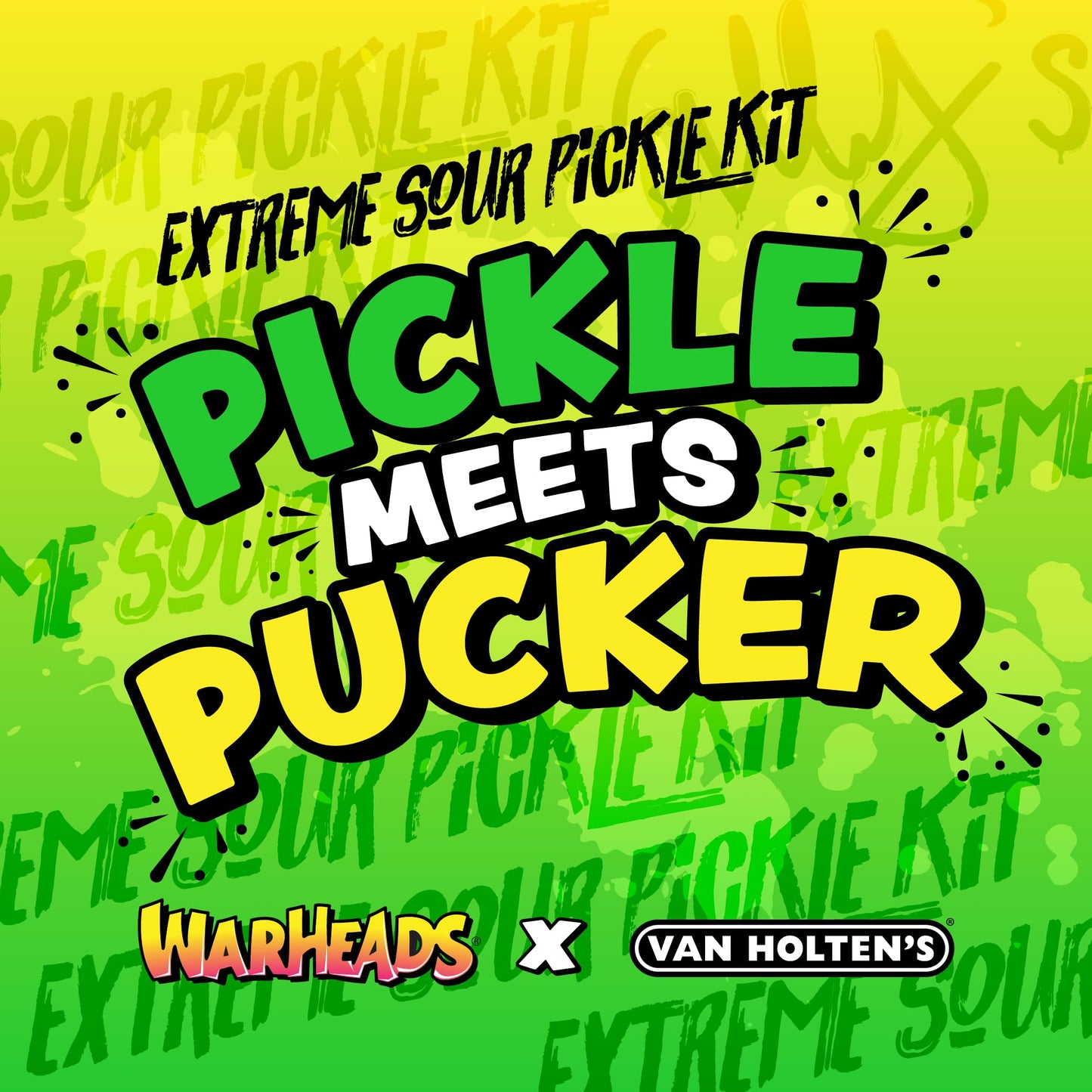 Van Holten'S Pickle Kit - Warheads Jumbo Sour Dill Pickle-In-A-Pouch With Warheads Cubes 5 Oz Peg Bag, Warheads Double Drops, An