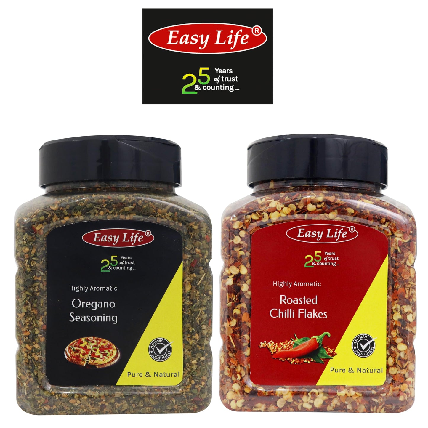 Easy Life Oregano Seasoning 230G And Roasted Chilli Flakes 200G Chefs Combo
