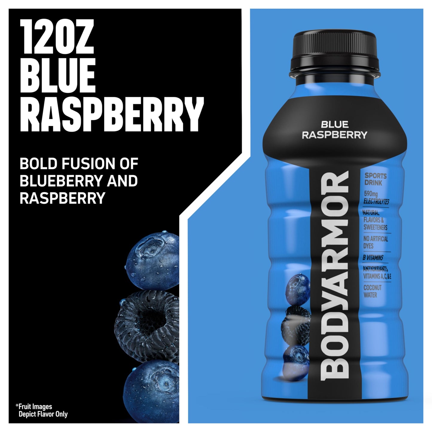 Bodyprotective Covering Sports Drink Sports Beverage, Blue Raspberry, Natural Flavors With Vitamins, Potassium-Packed Electrolytes, No Preservatives, Perfect For Athletes, 12 Ounce (Pack Of 8)