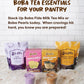 BOBA FIDE Instant Brown Sugar Boba Tapioca Pearls Bulk, 60 Packets of Black Tapioca Pearls in Brown Sugar Syrup for Boba Bubble
