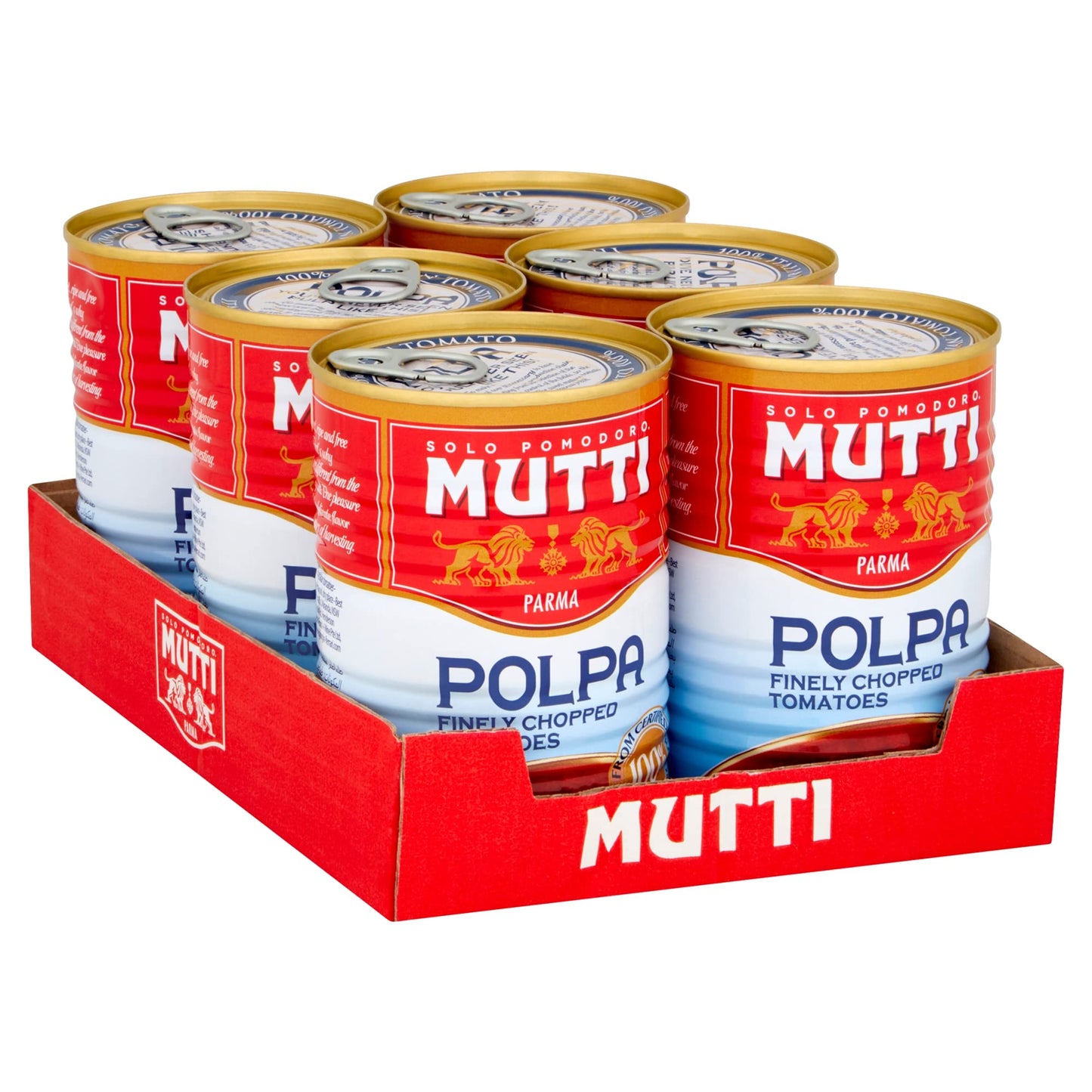 Mutti Crushed Tomatoes (Polpa), 14 Oz. | 1 Pack | Italy’S #1 Brand Of Tomatoes | Fresh Taste For Cooking | Canned Tomatoes | Vegan Friendly & Gluten Free | No Additives Or Preservatives