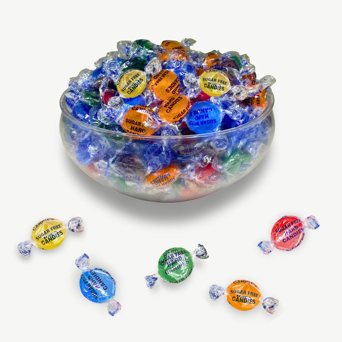 Enhanced Sugar Free Hard Candy Assortment Sampler 1 Lb Individually Wrapped Fruit Flavors Lemon, Cherry, Orange, Lime, Berries Sugarless Candy Diabetic & Keto Friendly (16-Oz)