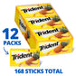 Trident Sugar-Free Chewing Gum, Pineapple Twist, 12 Packs of 14 Pieces, Yellow/Orange