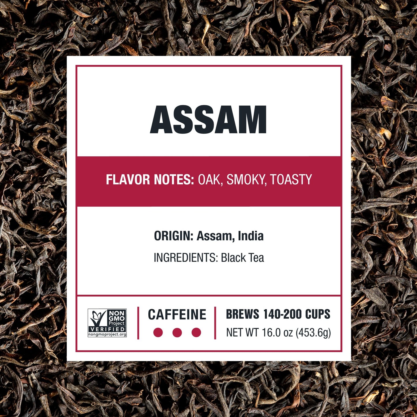 Tiesta Tea - Assam Black Tea | Single Origin Premium Black Loose Leaf Tea From India | 100% Pure Unblended High Caffeinated Tea | Make Hot Or Iced Tea & Up To 200 Cups - 16Oz Resealable Bulk Pouch