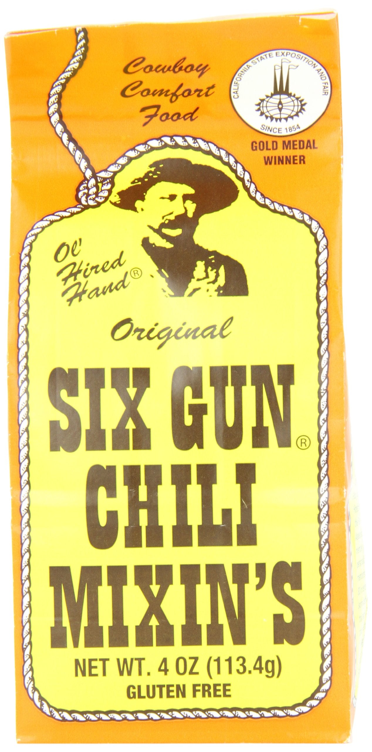 Six Gun Chili Mixins, Original Flavor, 4 Ounce Pack