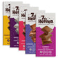 7TH HEAVEN Vegan Oat Milk Chocolate Bar Variety Pack - Classic, Sea Salt Caramel, Cookies & Cream, Hazelnut Crunch, Peanut Butter - 5 Pack