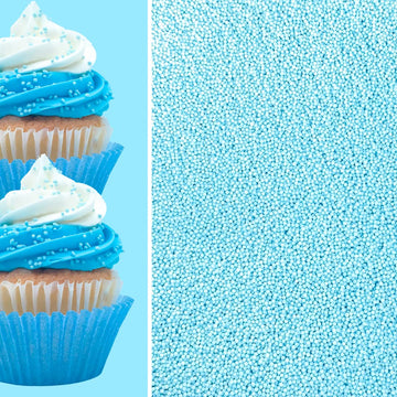 Light Blue Bake in Sprinkle On Confetti Dessert Decoration Toppings for Cake Cookie Cupcake IceCream Donut 6oz Bag