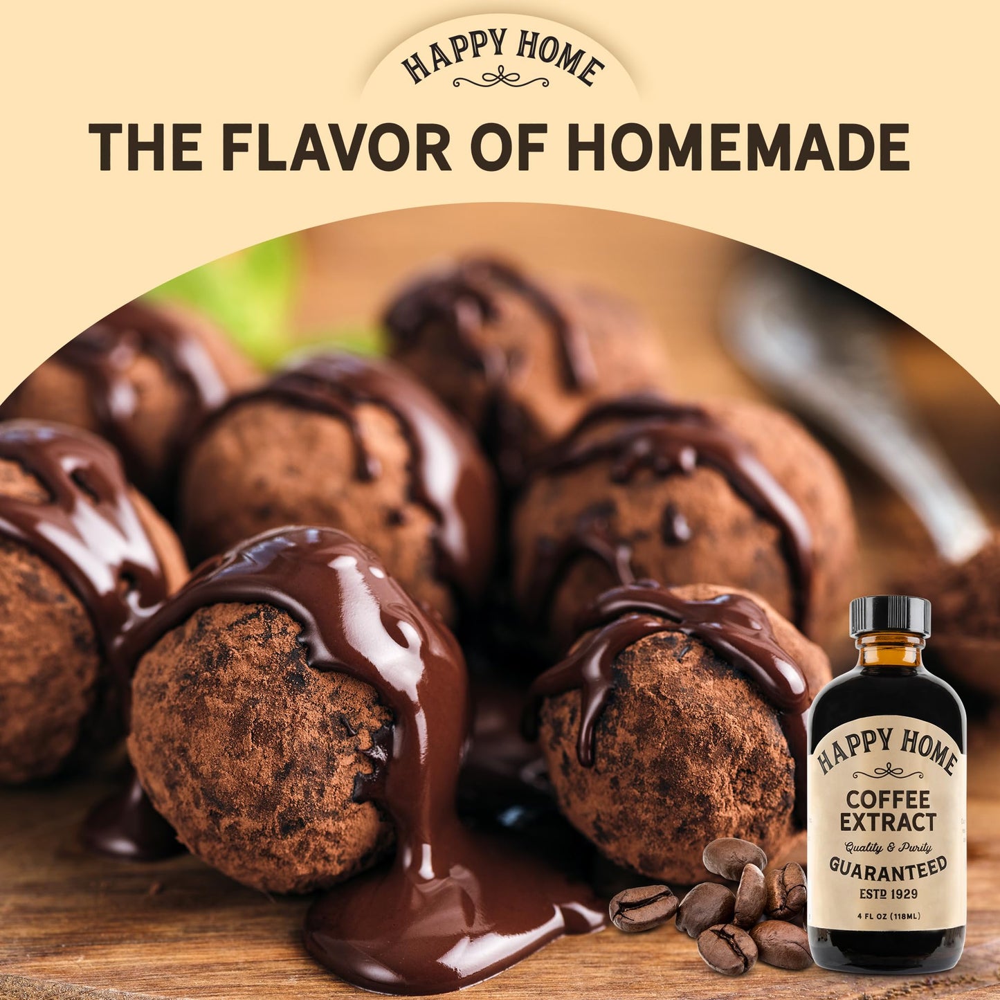Happy Home Premium Natural Coffee Flavor - Certified Kosher, 4 Oz.