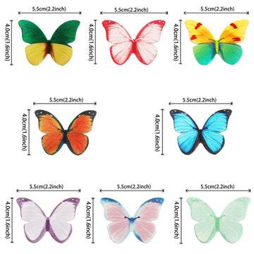 50 Pcs Edible Butterfly Cupcake Toppers Butterfly Cupcake Picks Wafer Paper Butterfly Cupcake Decorations For Butterfly Theme Ba