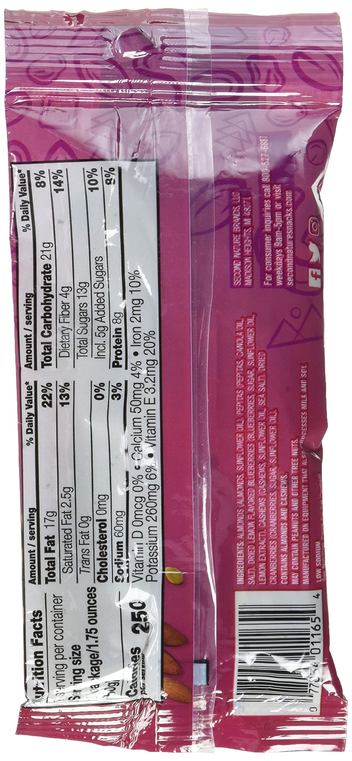 Second Nature Antioxidant+ Protein Smart Snack Mix, 1.75 Ounce, Pack of 12