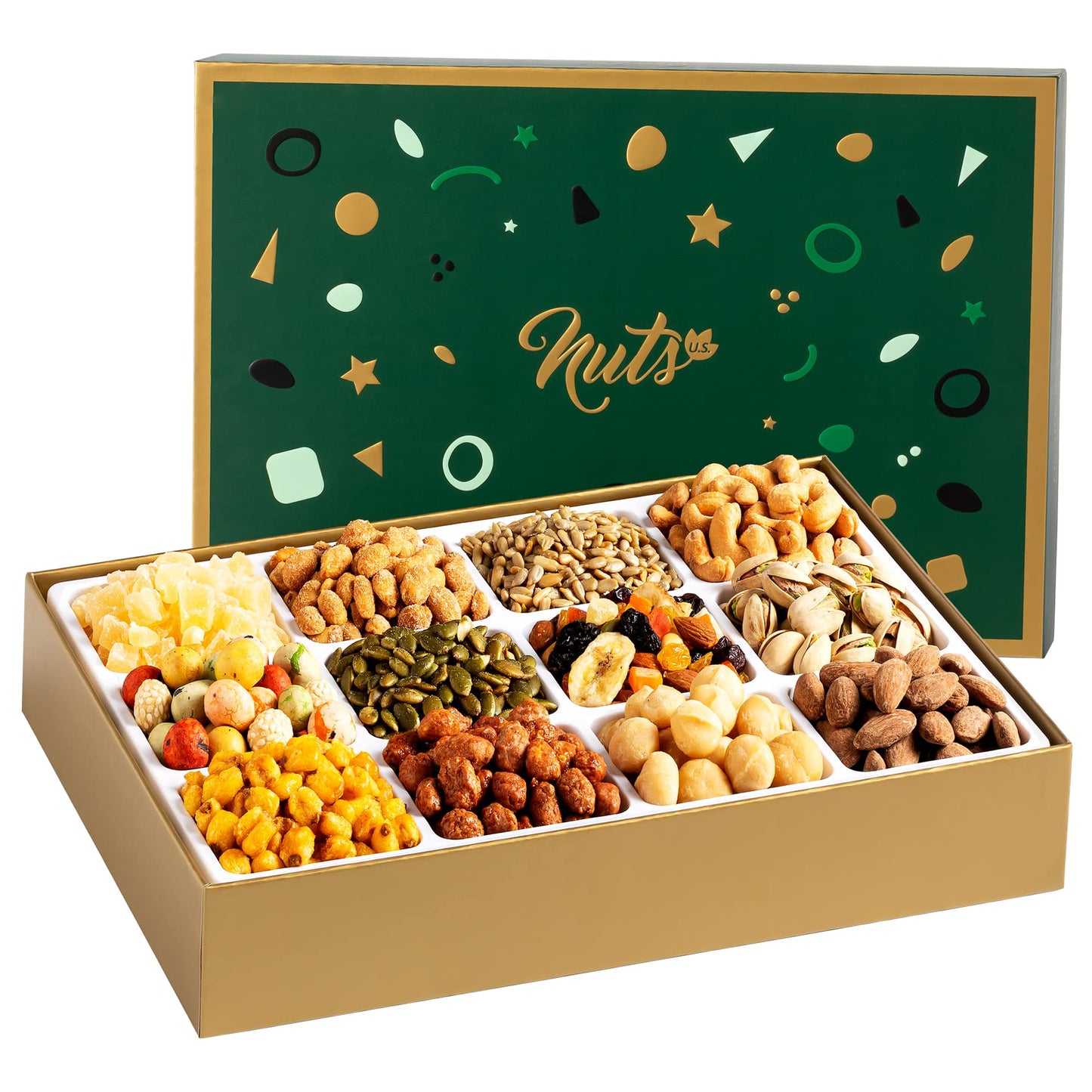 Nuts U.S. - Holiday Gift Box 12 Variety (Nutty, 12 Variety-Large)