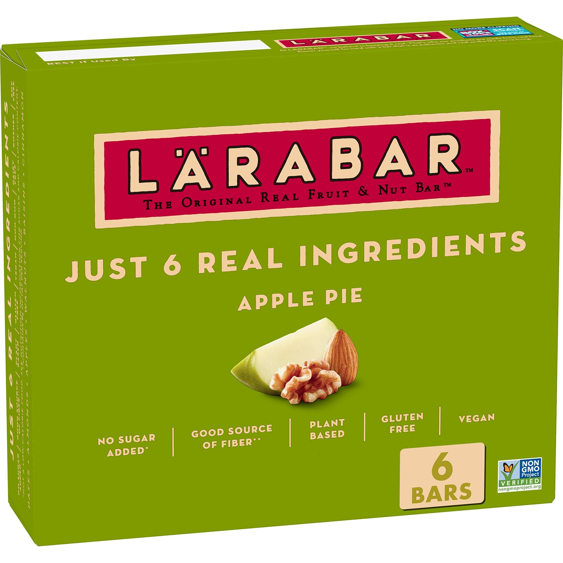Larabar Apple Pie, Gluten Free Vegan Fruit & Nut Bars, 1.6 oz bars, 6 ct