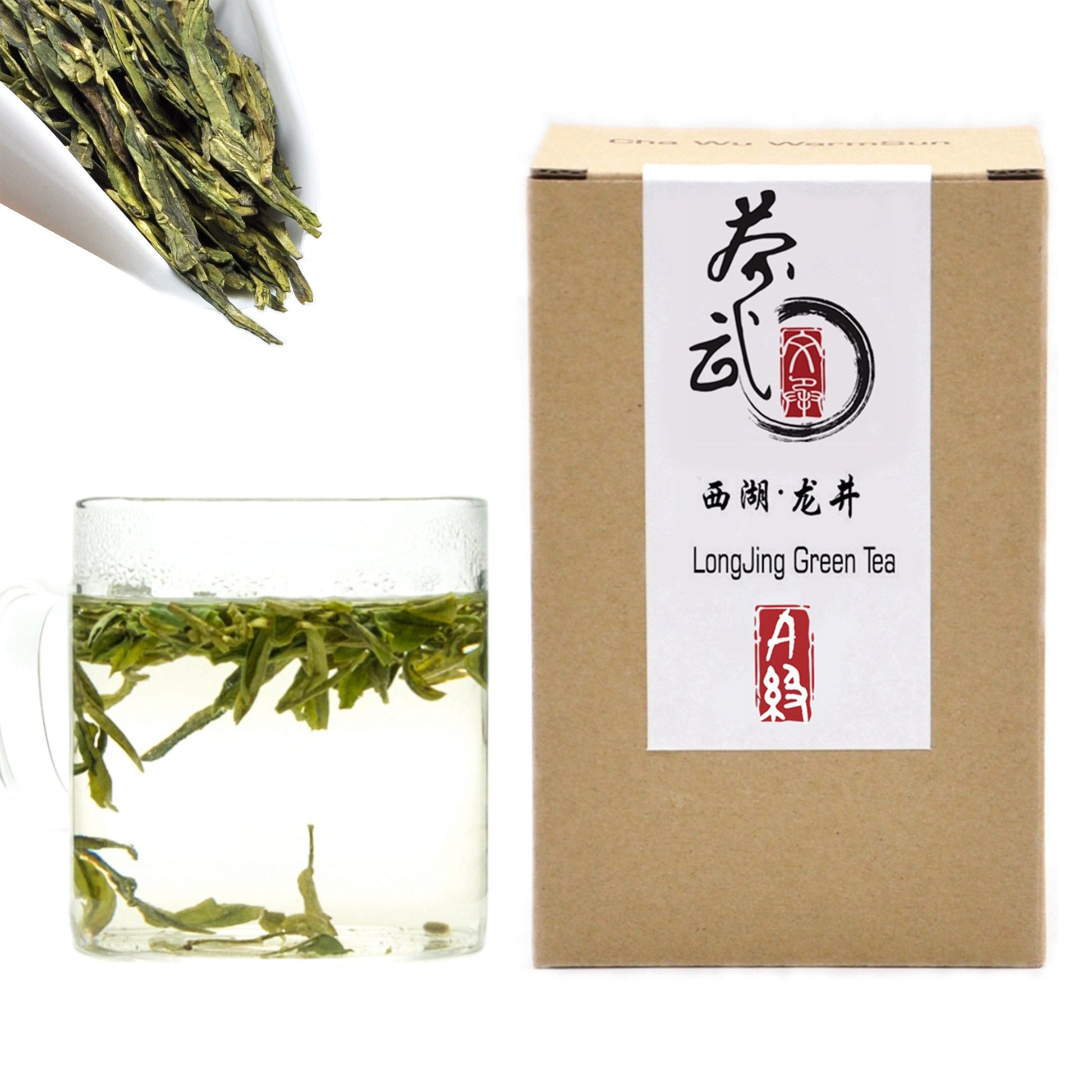 ChaWuWarmSun [A] LongJing Green Tea,8.8oz/250g,Chinese Dragon Well Green Tea Loose Leaf